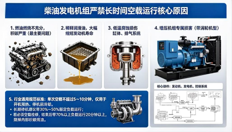 <strong>柴油发电机组严禁长时间空载运行的原因</strong>